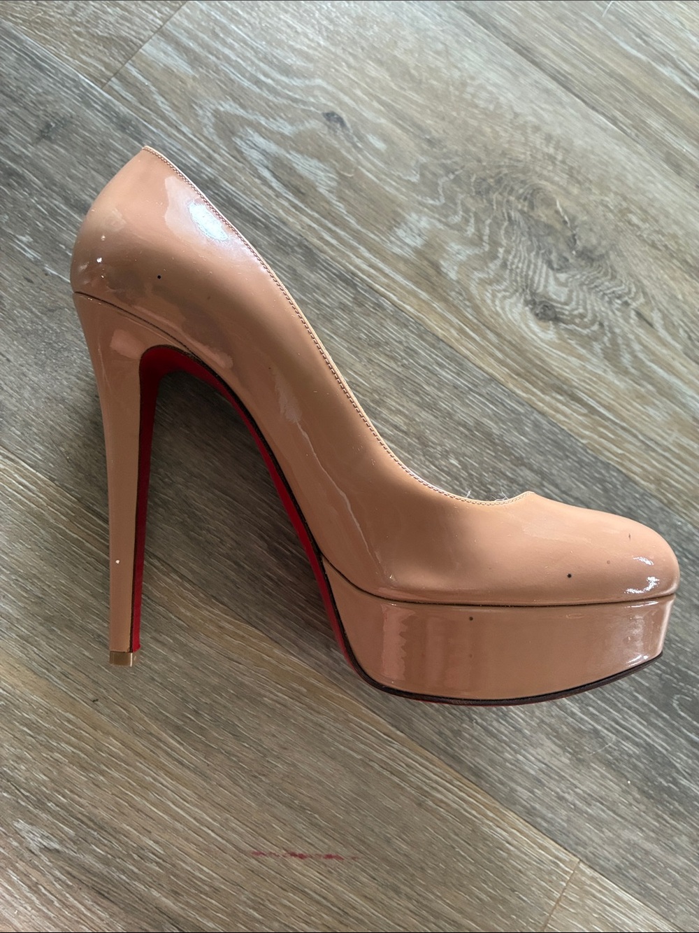 Christian Louboutin Bianca Nude Platform Stiletto Heels - Picture 8 of 12